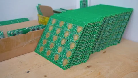 Automatic machine for assembling electronic circuit boards. Stock Footage 297561191