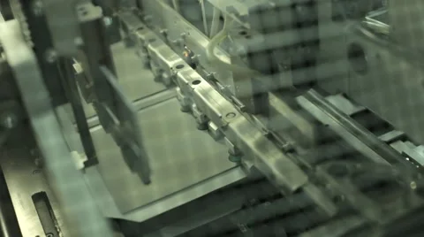 Automatic machine printing books, offset and photo printed products. Stock Footage 59842883
