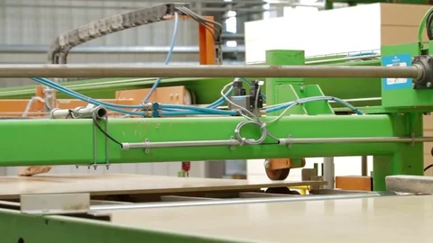 Automatic Machine Production of chipboard Stock Footage 70678680