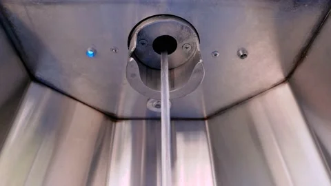 Automatic machine for water distribution on the street. Stock Footage 130772198