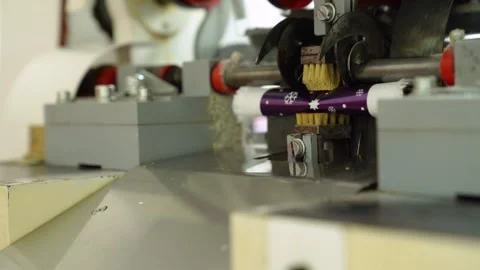 Automatic machine wrapping chocolate candy, traditional Hungarian Szaloncukor Stock Footage 300530480