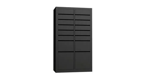 Automatic mailbox for issuing parcels city, postal point of issue Stock Photos