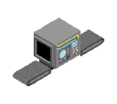 Automatic manufacture. Production complex of technological equipment. Engin.. Illustrazione stock