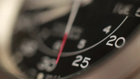 Automatic Mechanical Field Watch Face Ticking Stock Footage 333073945