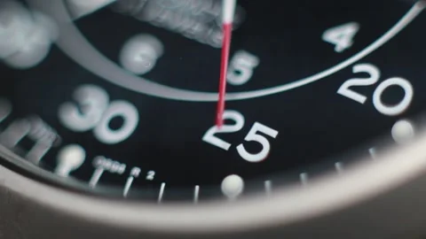 Automatic Mechanical Field Watch Face Ticking Stock Footage 333075661
