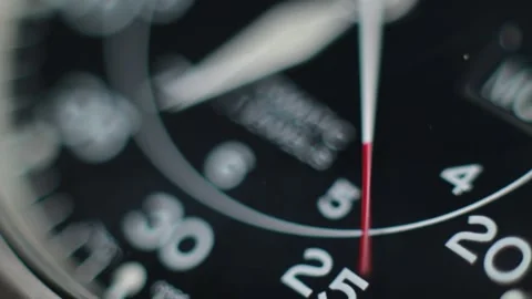 Automatic Mechanical Field Watch Face Ticking Stock Footage 333075684