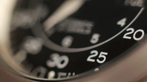 Automatic Mechanical Field Watch Face Ticking Stock Footage 333075911