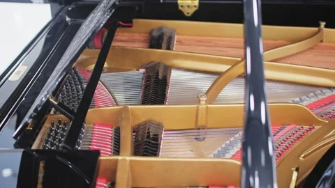 Automatic mechanism of self playing piano in concert hall Vídeos de archivo 236175946