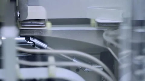 Automatic medicine packaging at a pharmaceutical factory Stock Footage 47908041