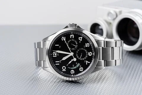 Automatic men wristwatch Stock Photos