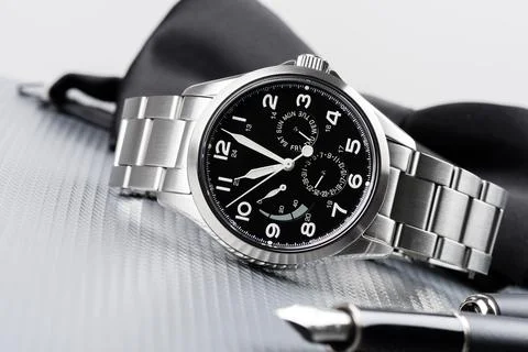 Automatic men wristwatch Stock Photos