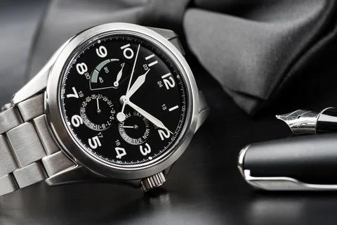 Automatic men wristwatch Stock Photos