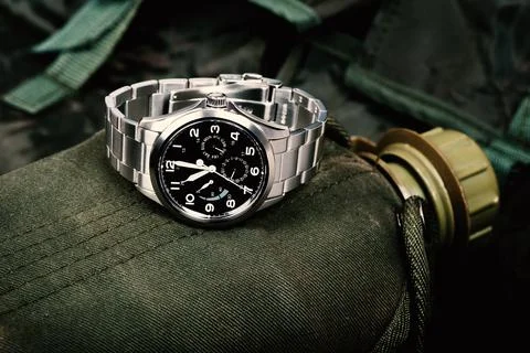 Automatic men wristwatch Stock Photos