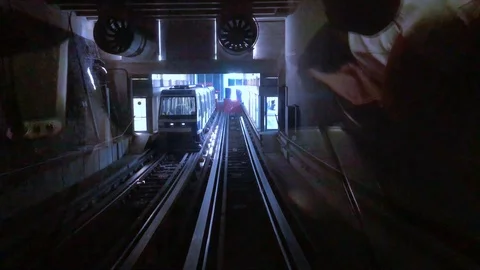 Automatic Metro Subway Train Stock Footage 112321681