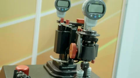 Automatic microhardness tester - equipment and engineering  Stock Footage 167375987