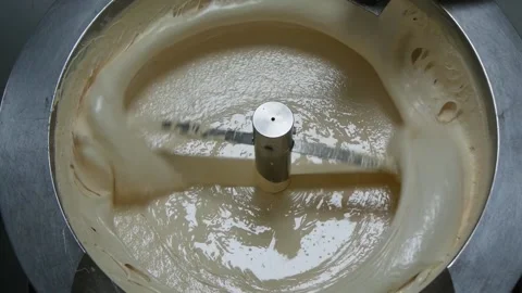 Automatic Mixer In The Process Of Making Halva From Tahini Video stock 195991006