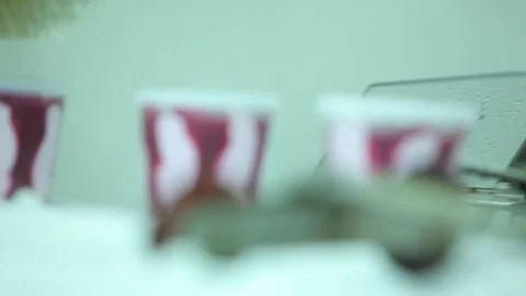 Automatic Modern Equipment At Work During Ice-Cream Production. Food Factory Stock Footage 80778593