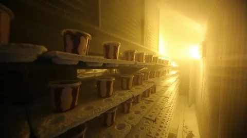 Automatic Modern Equipment At Work During Ice-Cream Production. Food Factory Stock Footage 80778640