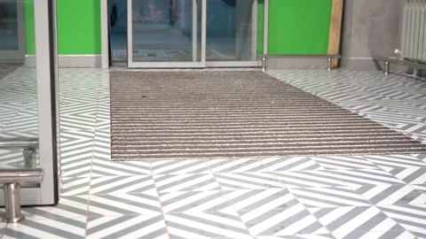 Automatic non-contact doors close. Close-up Stock Footage 149193996