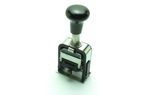 Automatic numbering system for paper, to number pages. Office supplies, sta.. Stock Photos