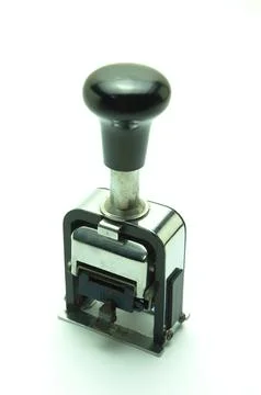 Automatic numbering system for paper, to number pages. Office supplies, sta.. Stock Photos