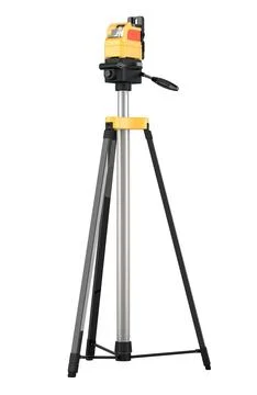 Automatic Optical Level with Tripod. 3D rendering Ilustración de archivo