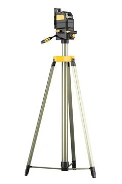 Automatic optical level with tripod. Optical Auto Level, 3D rendering Ilustración de archivo