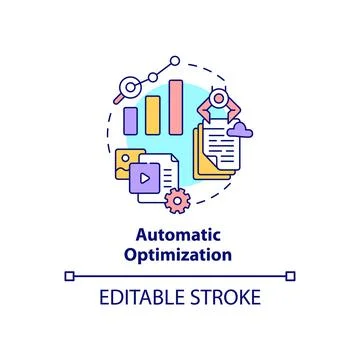 Automatic optimization concept icon Illustrazione stock