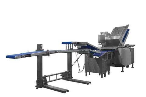 Automatic packing machine with plastic bag and paper box, high speed packing  Foto stock