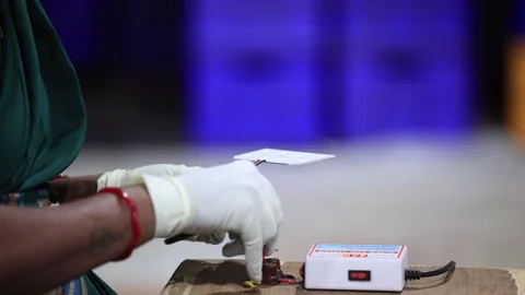 Automatic paper sheet going machine.industrial 4.0 Stock Footage 297758309