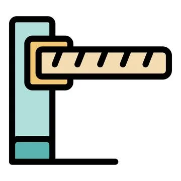 Automatic parking barrier gate allowing access control Stock Illustration