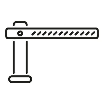 Automatic parking barrier gate arm controlling access Stock Illustration