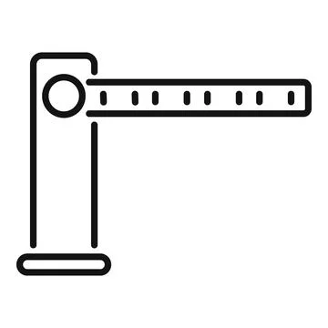 Automatic parking barrier gate closing road access icon Stock Illustration