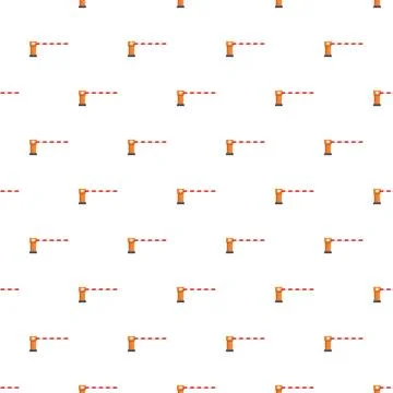 Automatic parking barrier gate controlling vehicle access seamless pattern Stock Illustration