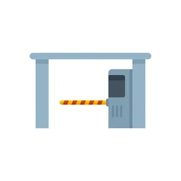 Automatic parking barrier limiting access to paid zone Ilustração Stock