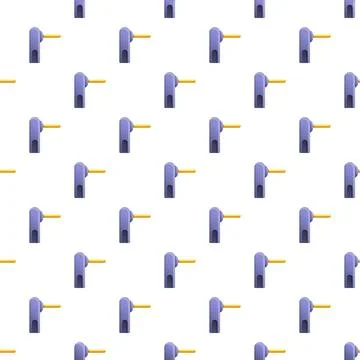 Automatic parking barrier seamless pattern background illustration Stock Illustration