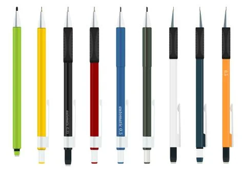 Automatic pencils. Stock Illustration