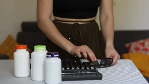 Automatic pill routine without awareness Stock-Footage 339096228
