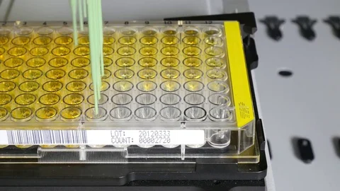 Automatic pipette Stock Footage 79854197