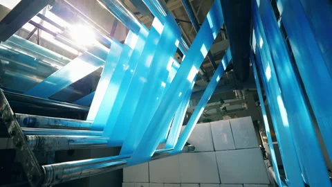 Automatic plastic bag making machine Video stock 145016126