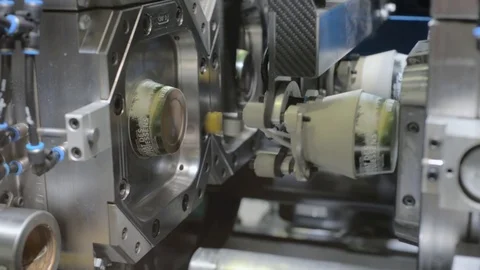 Automatic plastic injection molding machine. Stock Footage 89710265