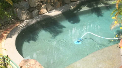 Automatic Pool Cleaner Video stock 34405438