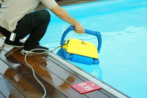 Automatic pool cleaners. Stock Photos