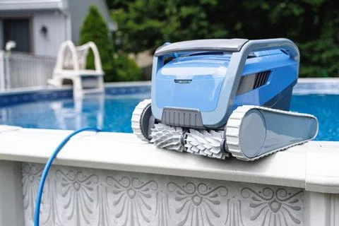 Automatic Pool Cleaning Robot Vacuum Stock Photos