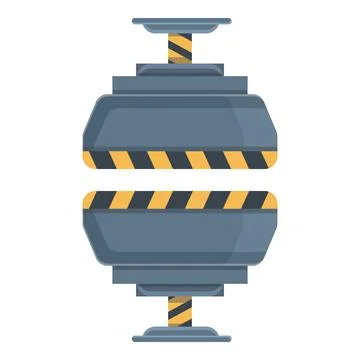 Automatic press form machine icon, cartoon style Illustrazione stock