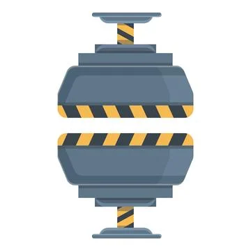 Automatic press form machine icon, cartoon style Stock Illustration