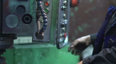 Automatic processing of metal on the machine 1 Stock-Footage 63271908