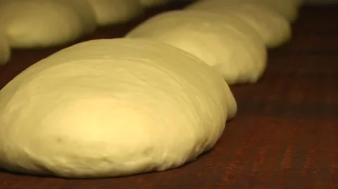 Automatic production of bread. Bread bakery food factory. White bread. loaf Stock Footage 61074083