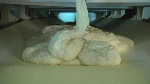 Automatic production of bread Stock Footage 71976484