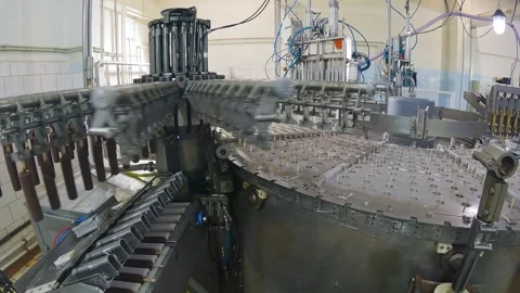 Automatic production of ice cream. Ice cream production at the factory. Freezing 스톡 동영상 252739227